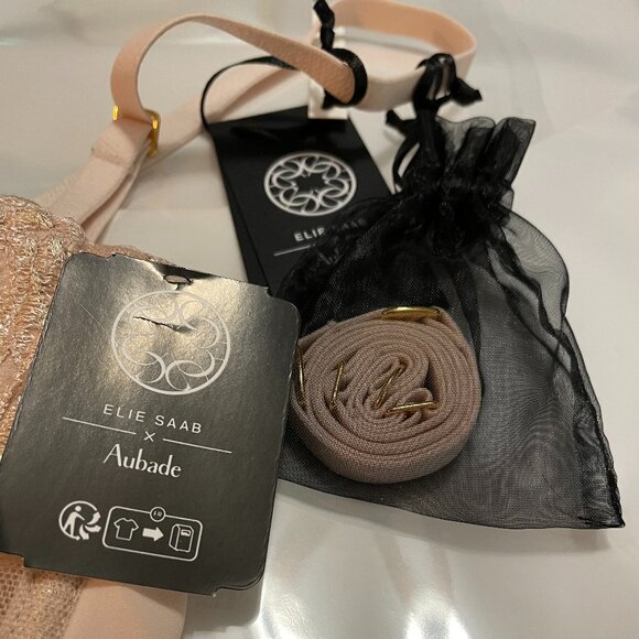 AUBADE Elie Saab x Aubade My Desire Lace Bustier in Cream Size 30E/30DD NWT - Picture 9 of 15